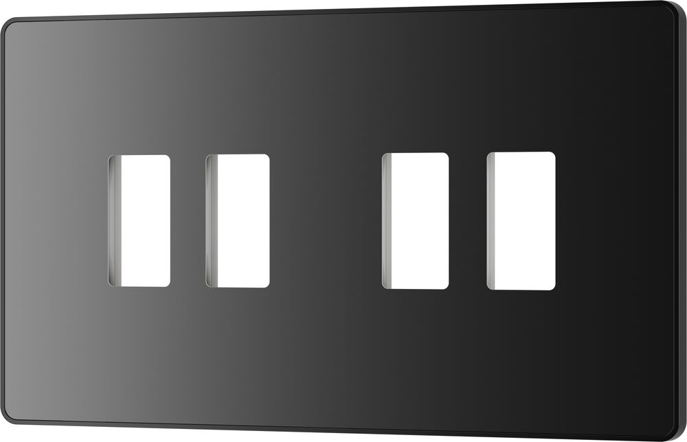 BG GridLite MPCDBC4B Evolve 4G Grid Front Plate - Black Chrome (Black)