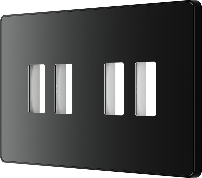 BG GridLite MPCDBC4B Evolve 4G Grid Front Plate - Black Chrome (Black)