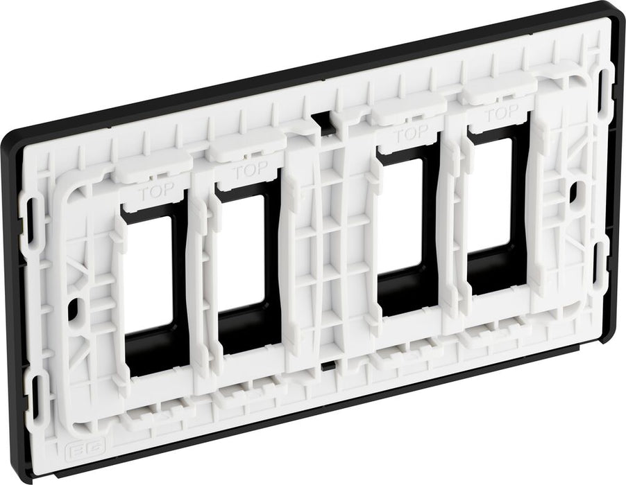 BG GridLite MPCDBC4B Evolve 4G Grid Front Plate - Black Chrome (Black)