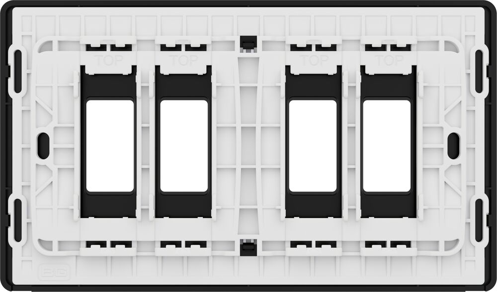 BG GridLite MPCDBC4B Evolve 4G Grid Front Plate - Black Chrome (Black)