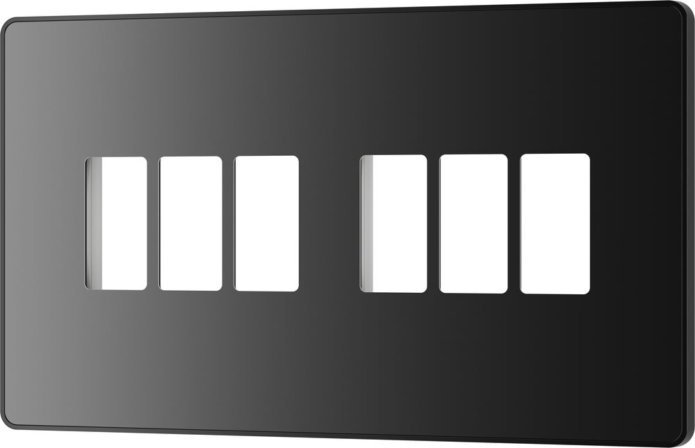 BG GridLite MPCDBC6B Evolve 6G Grid Front Plate - Black Chrome (Black)