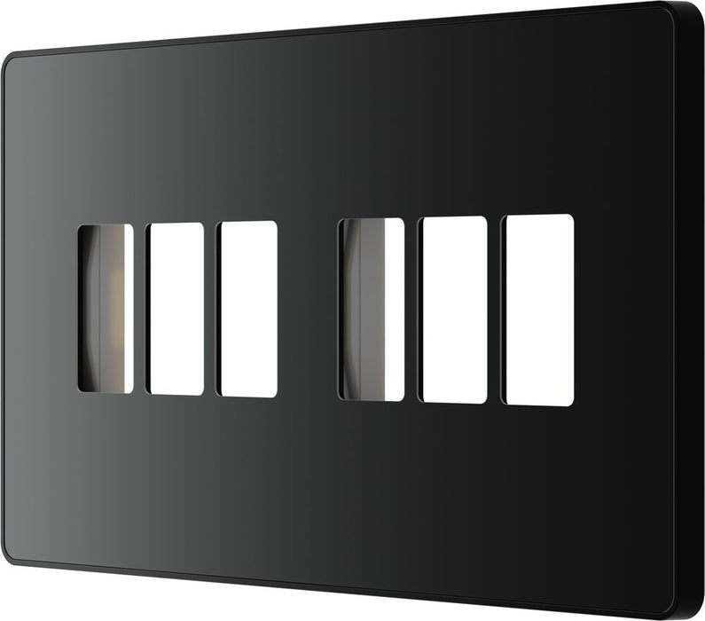 BG GridLite MPCDBC6B Evolve 6G Grid Front Plate - Black Chrome (Black)