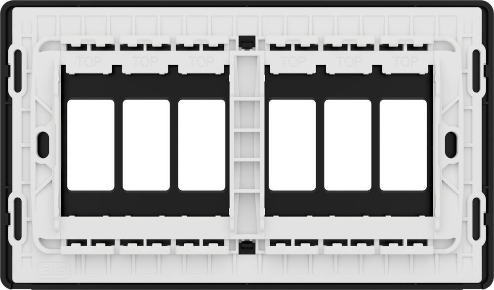 BG GridLite MPCDBC6B Evolve 6G Grid Front Plate - Black Chrome (Black)