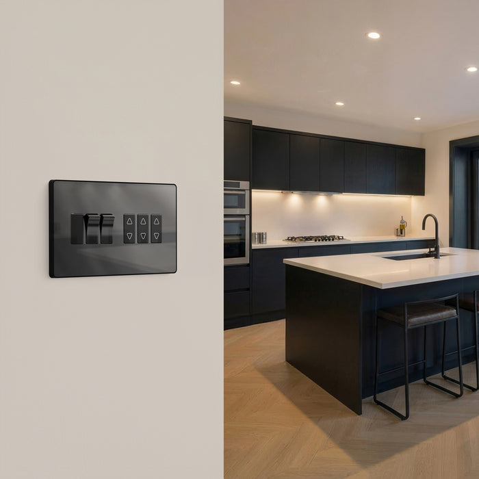 BG GridLite MPCDBC6B Evolve 6G Grid Front Plate - Black Chrome (Black)