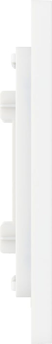 BG GridLite MPCDBS1W Evolve 1G Grid Front Plate - Brushed Steel (White)