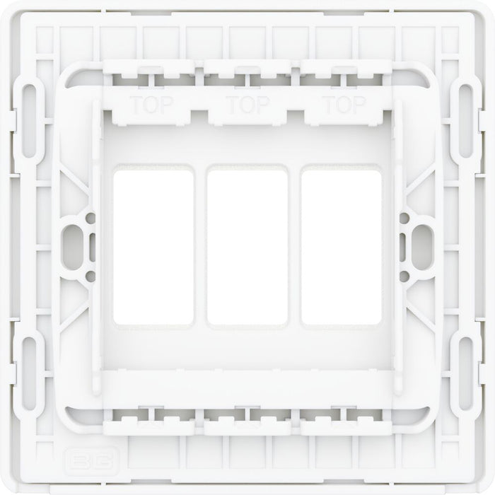 BG GridLite MPCDBS3W Evolve 3G Grid Front Plate - Brushed Steel (White)
