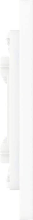 BG GridLite MPCDBS4W Evolve 4G Grid Front Plate - Brushed Steel (White)