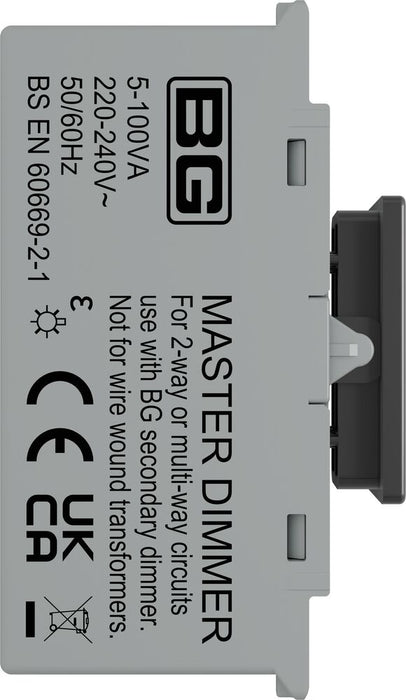 BG GridLite MPCDBTDM Evolve 100W Master Touch LED Dimmer Module - Black
