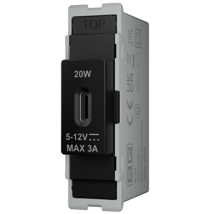 BG GridLite MPCDBUSBC20 Evolve 20W USB-C Module - Black