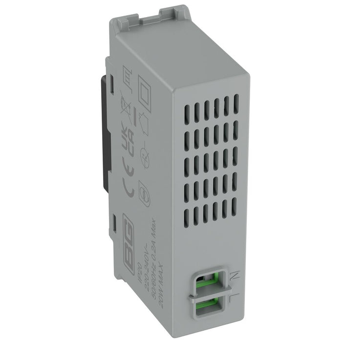 BG GridLite MPCDBUSBC20 Evolve 20W USB-C Module - Black