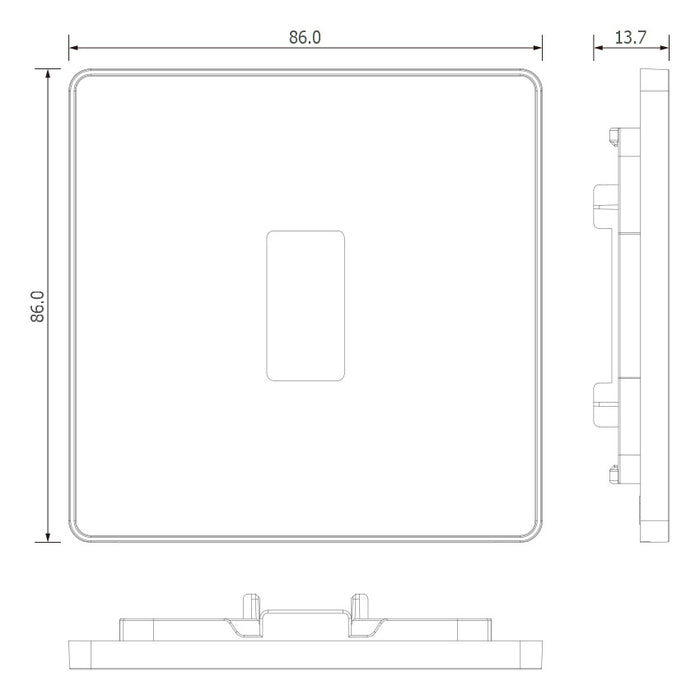 BG GridLite MPCDCL1W Evolve 1G Grid Front Plate - Pearlescent White (White)