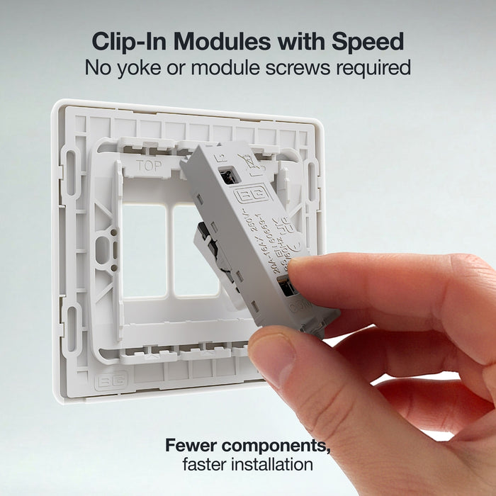 BG GridLite MPCDCL3W Evolve 3G Grid Front Plate - Pearlescent White (White)