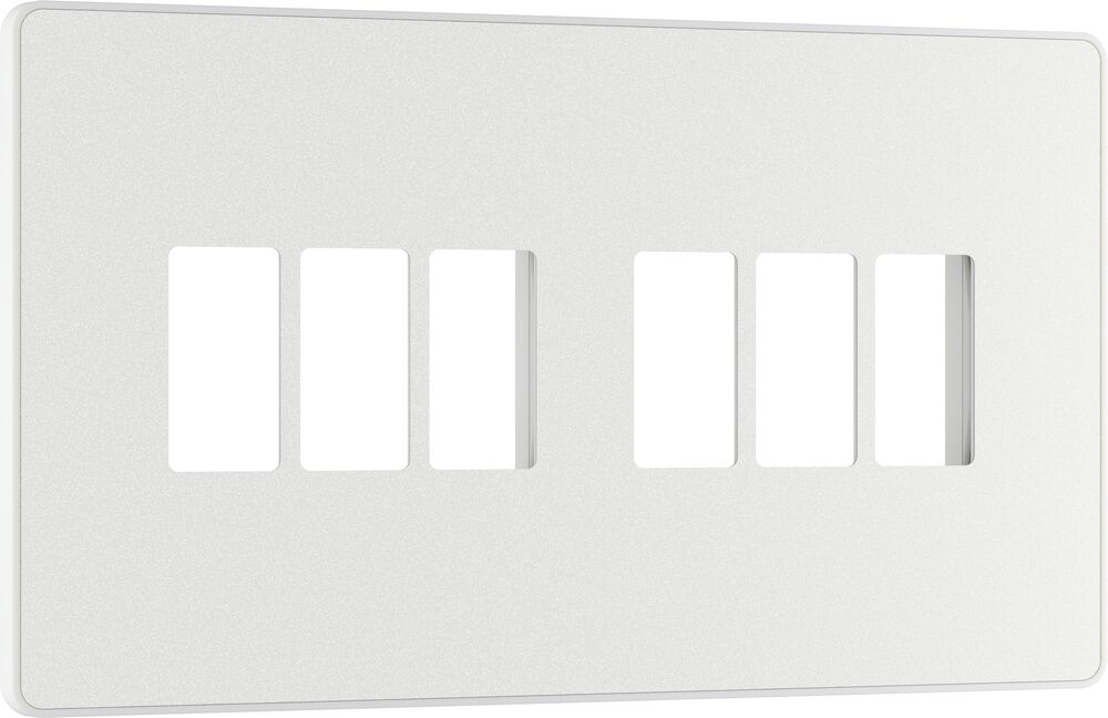 BG GridLite MPCDCL6W Evolve 6G Grid Front Plate - Pearlescent White (White)