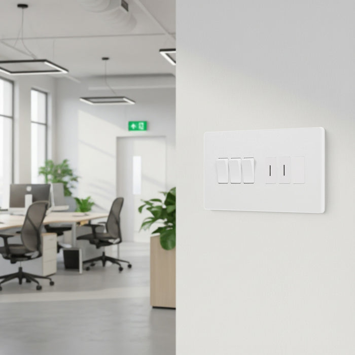BG GridLite MPCDCL6W Evolve 6G Grid Front Plate - Pearlescent White (White)