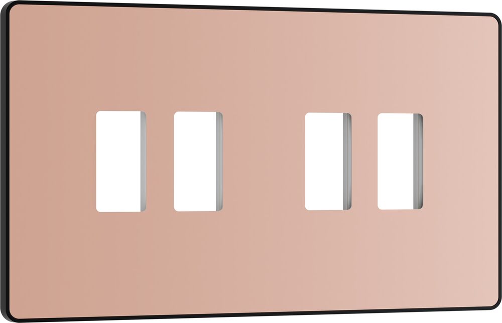 BG GridLite MPCDCP4B Evolve 4G Grid Front Plate - Polished Copper (Black)