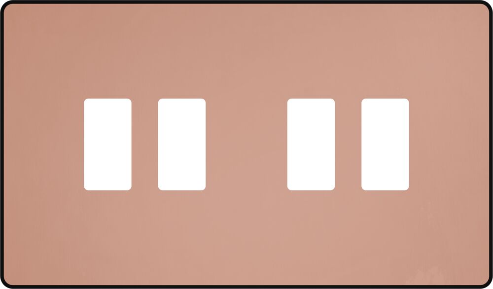 BG GridLite MPCDCP4B Evolve 4G Grid Front Plate - Polished Copper (Black)