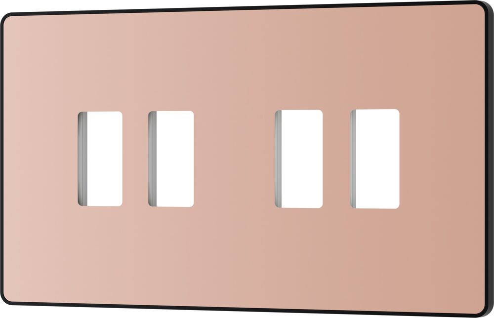 BG GridLite MPCDCP4B Evolve 4G Grid Front Plate - Polished Copper (Black)