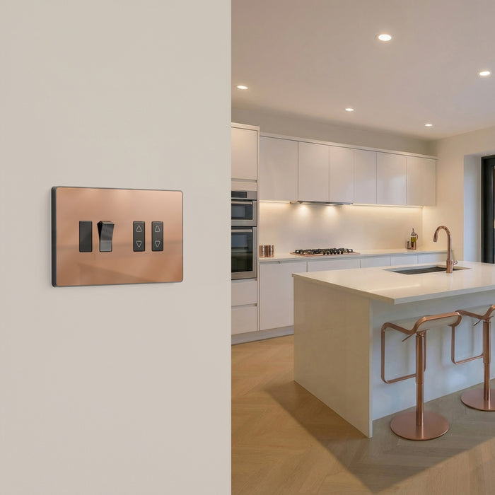 BG GridLite MPCDCP4B Evolve 4G Grid Front Plate - Polished Copper (Black)