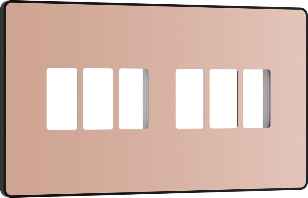 BG GridLite MPCDCP6B Evolve 6G Grid Front Plate - Polished Copper (Black)
