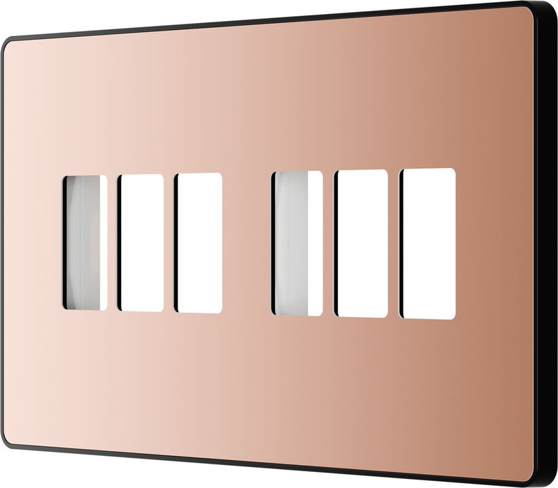 BG GridLite MPCDCP6B Evolve 6G Grid Front Plate - Polished Copper (Black)