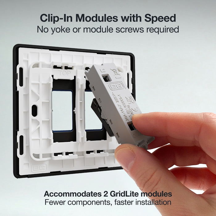 BG GridLite MPCDDB2B Evolve 2G Grid Front Plate - Matt Blue (Black)