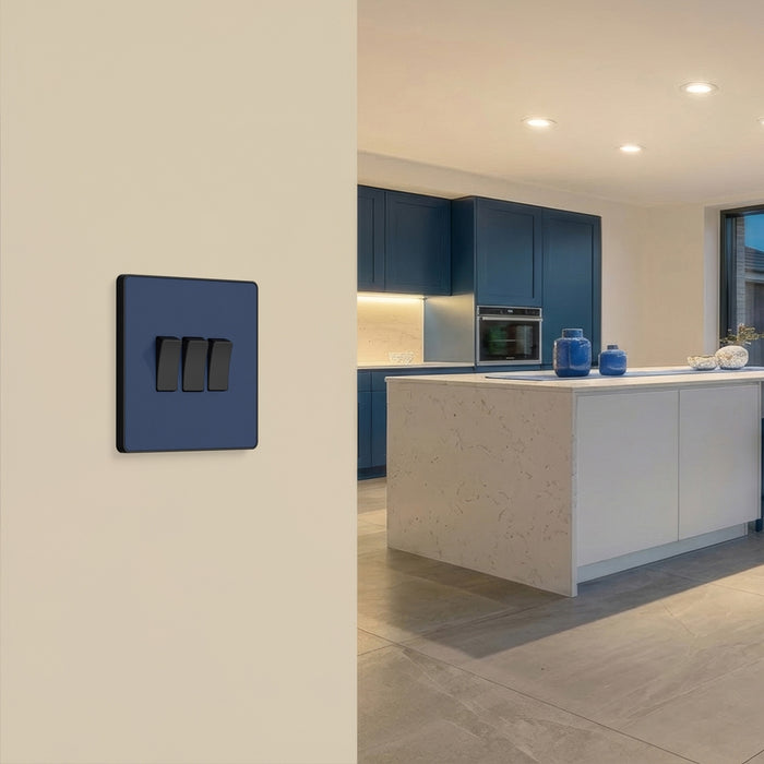 BG GridLite MPCDDB3B Evolve 3G Grid Front Plate - Matt Blue (Black)