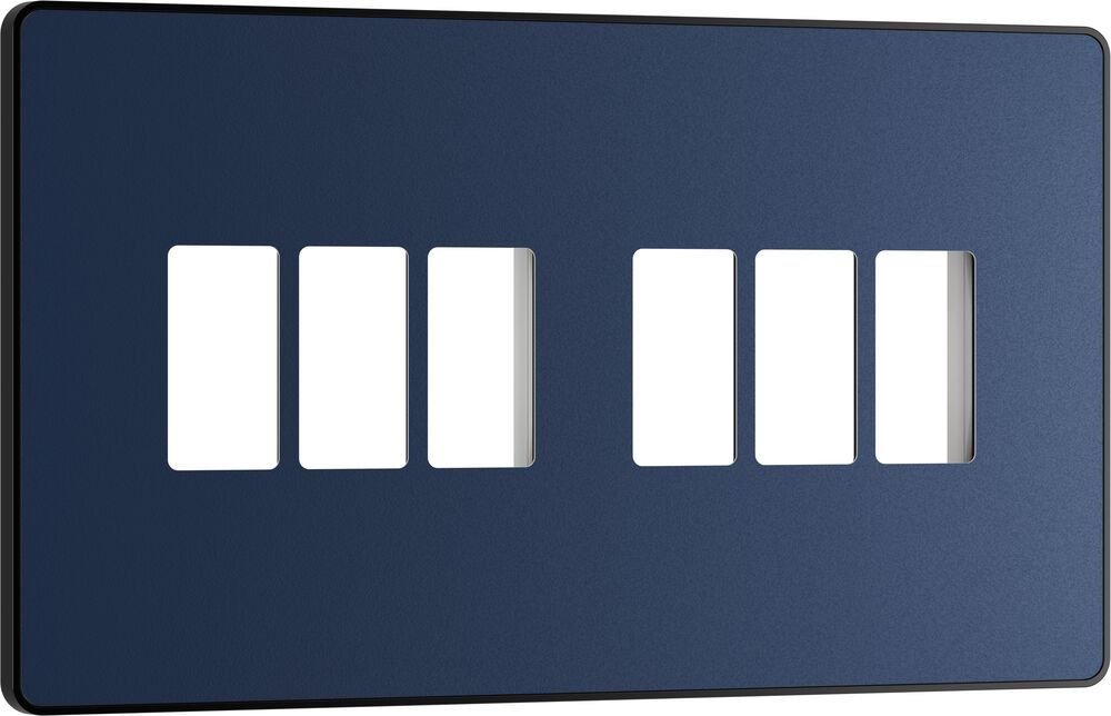BG GridLite MPCDDB6B Evolve 6G Grid Front Plate - Matt Blue (Black)