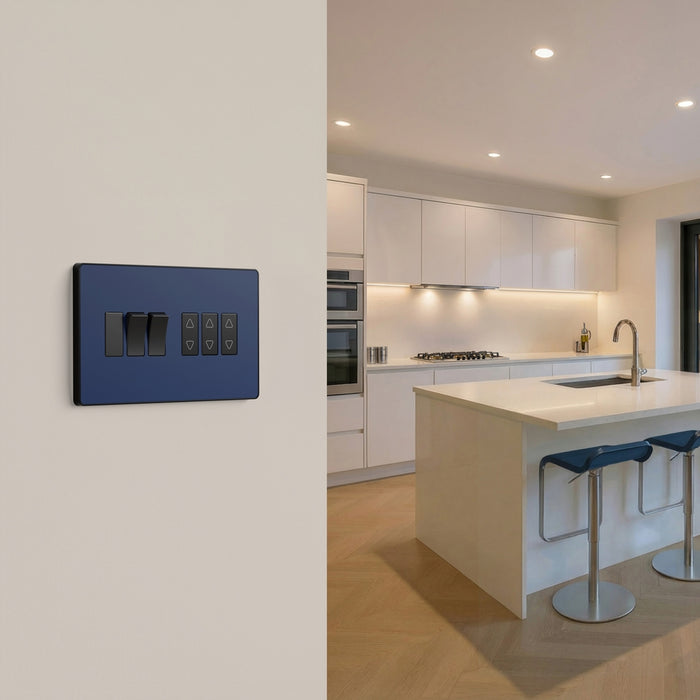 BG GridLite MPCDDB6B Evolve 6G Grid Front Plate - Matt Blue (Black)
