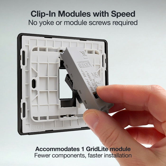 BG GridLite MPCDMB1B Evolve 1G Grid Front Plate - Matt Black (Black)