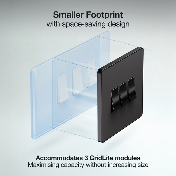 BG GridLite MPCDMB3B Evolve 3G Grid Front Plate - Matt Black (Black)