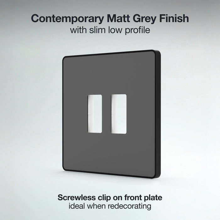 BG GridLite MPCDMG2B Evolve 2G Grid Front Plate - Matt Grey (Black)