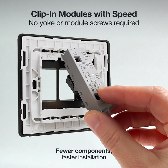 BG GridLite MPCDMG3B Evolve 3G Grid Front Plate - Matt Grey (Black)