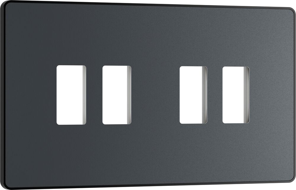 BG GridLite MPCDMG4B Evolve 4G Grid Front Plate - Matt Grey (Black)