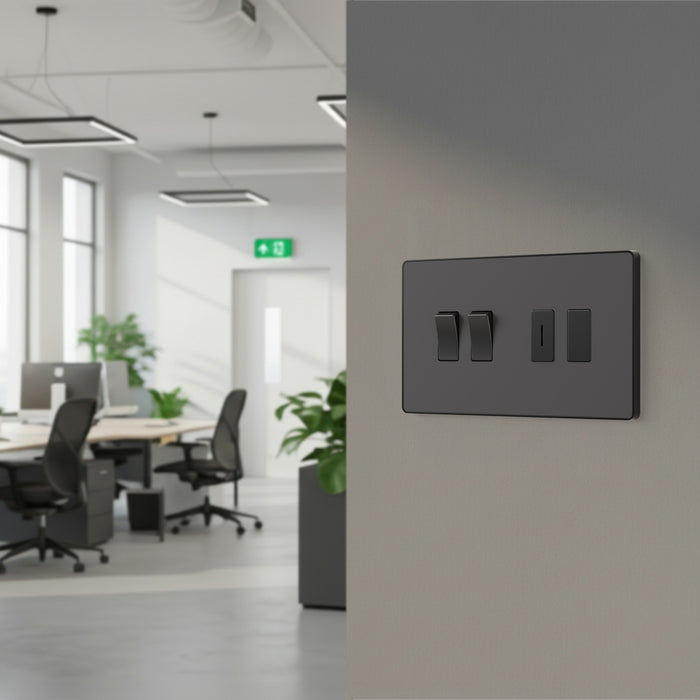 BG GridLite MPCDMG4B Evolve 4G Grid Front Plate - Matt Grey (Black)