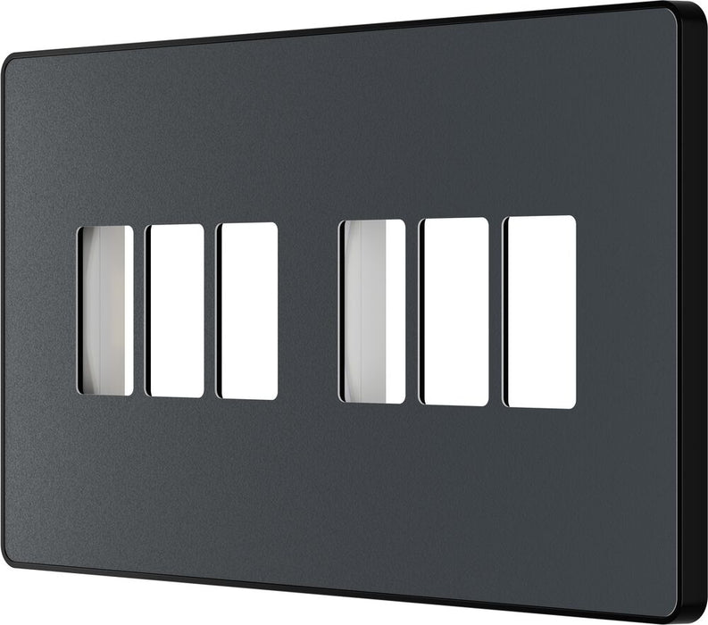 BG GridLite MPCDMG6B Evolve 6G Grid Front Plate - Matt Grey (Black)