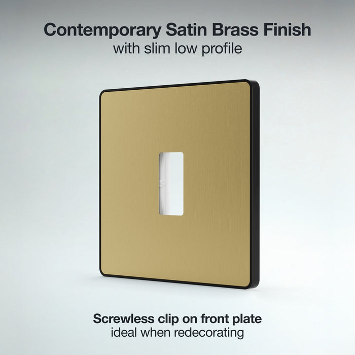BG GridLite MPCDSB1B Evolve 1G Grid Front Plate - Satin Brass (Black)