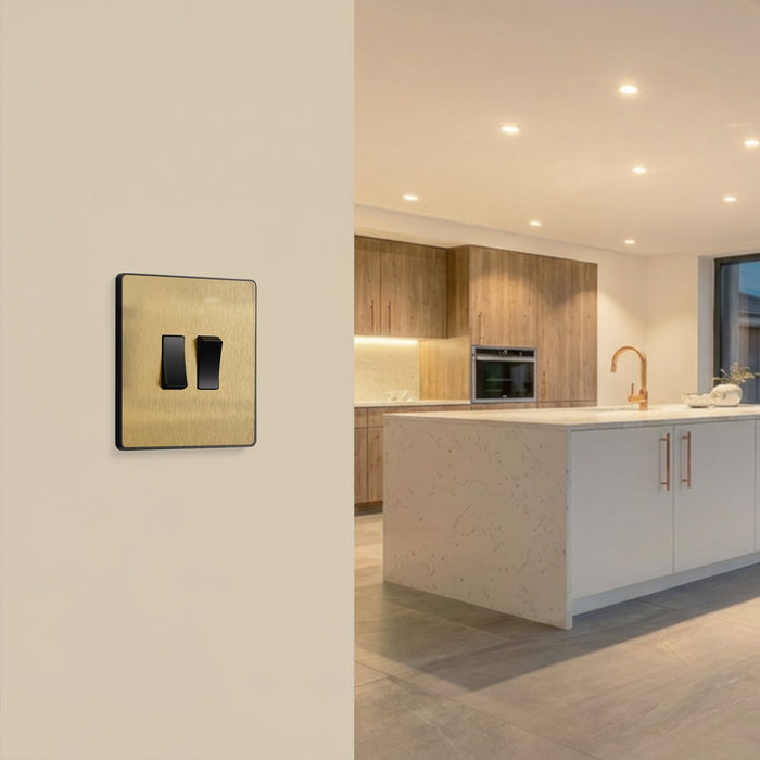 BG GridLite MPCDSB2B Evolve 2G Grid Front Plate - Satin Brass (Black)
