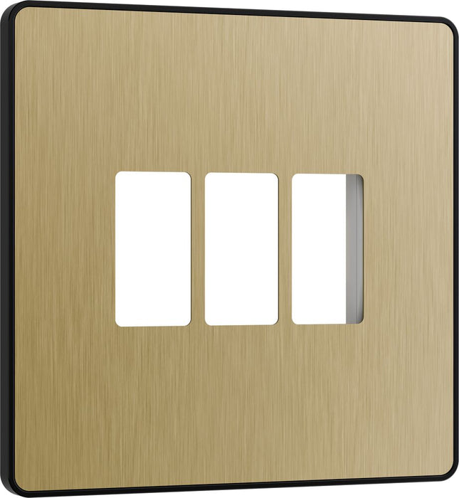 BG GridLite MPCDSB3B Evolve 3G Grid Front Plate - Satin Brass (Black)