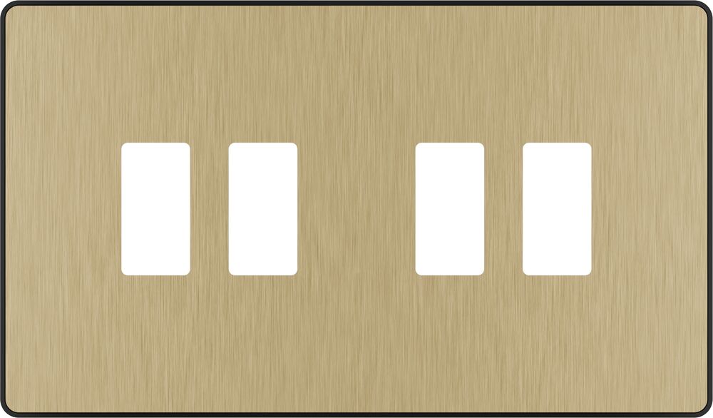 BG GridLite MPCDSB4B Evolve 4G Grid Front Plate - Satin Brass (Black)