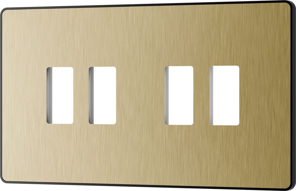 BG GridLite MPCDSB4B Evolve 4G Grid Front Plate - Satin Brass (Black)