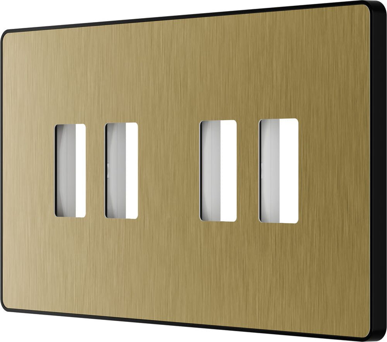 BG GridLite MPCDSB4B Evolve 4G Grid Front Plate - Satin Brass (Black)