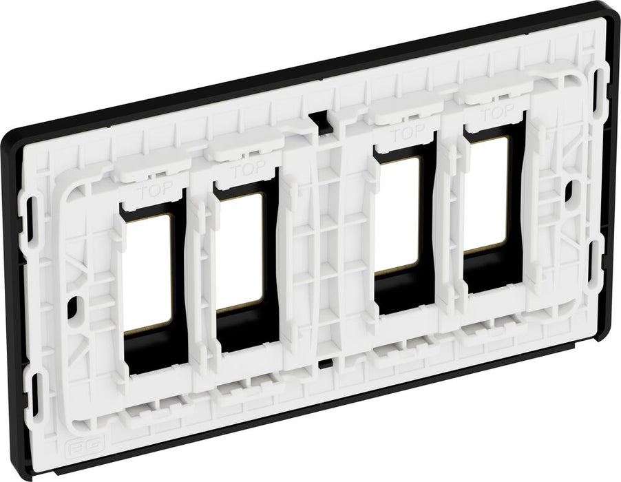 BG GridLite MPCDSB4B Evolve 4G Grid Front Plate - Satin Brass (Black)