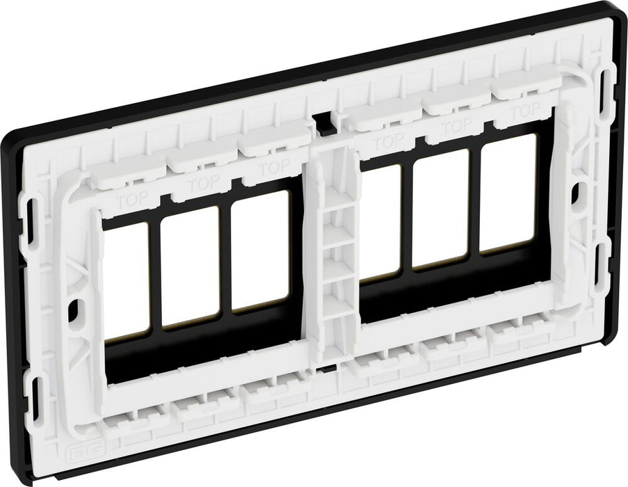 BG GridLite MPCDSB6B Evolve 6G Grid Front Plate - Satin Brass (Black)