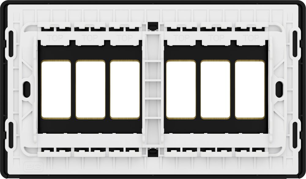 BG GridLite MPCDSB6B Evolve 6G Grid Front Plate - Satin Brass (Black)