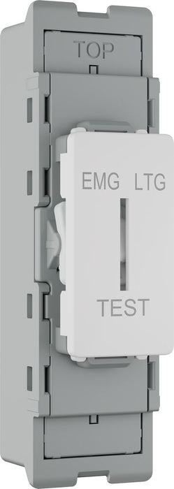 BG GridLite MPCDW12EL Evolve 20A 16AX SP 2-Way Key Switch Module "EMG LTG TEST" - White