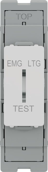 BG GridLite MPCDW12EL Evolve 20A 16AX SP 2-Way Key Switch Module "EMG LTG TEST" - White