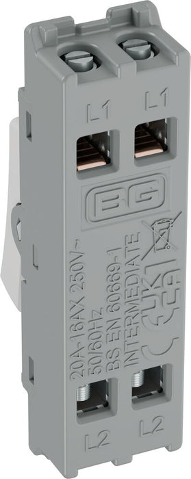 BG GridLite MPCDW13 Evolve 20A 16AX 2-Way Intermediate Switch Module - White