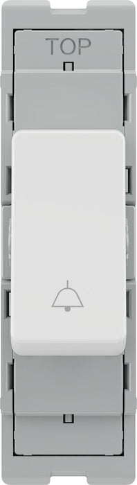 BG GridLite MPCDW142BELL Evolve 20A 2-Way Retractive Switch Module "Bell Symbol" - White