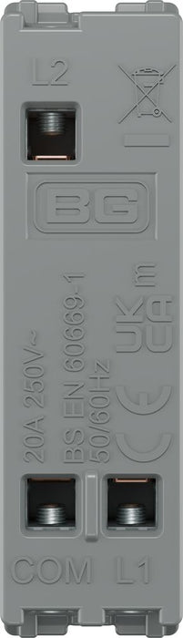 BG GridLite MPCDW142C Evolve 20A SP 2-Way Retractive (Centre Off) Switch Module - White