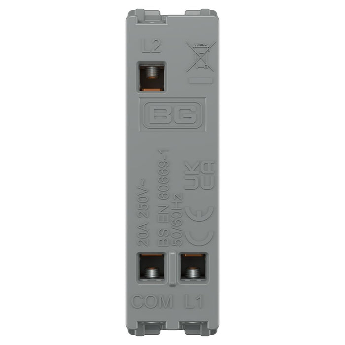 BG GridLite MPCDW142PR Evolve 20A 2-Way Retractive Switch Module "PRESS" - White
